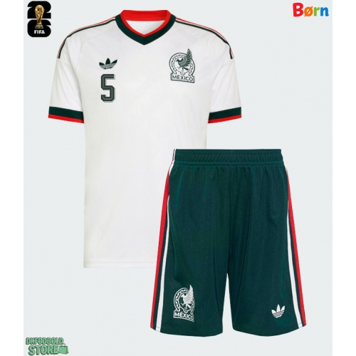 Mexico Johan Vasquez #5 Replika Babytøj Udebanesæt Børn VM 2026 Kortærmet (+ Korte bukser)
